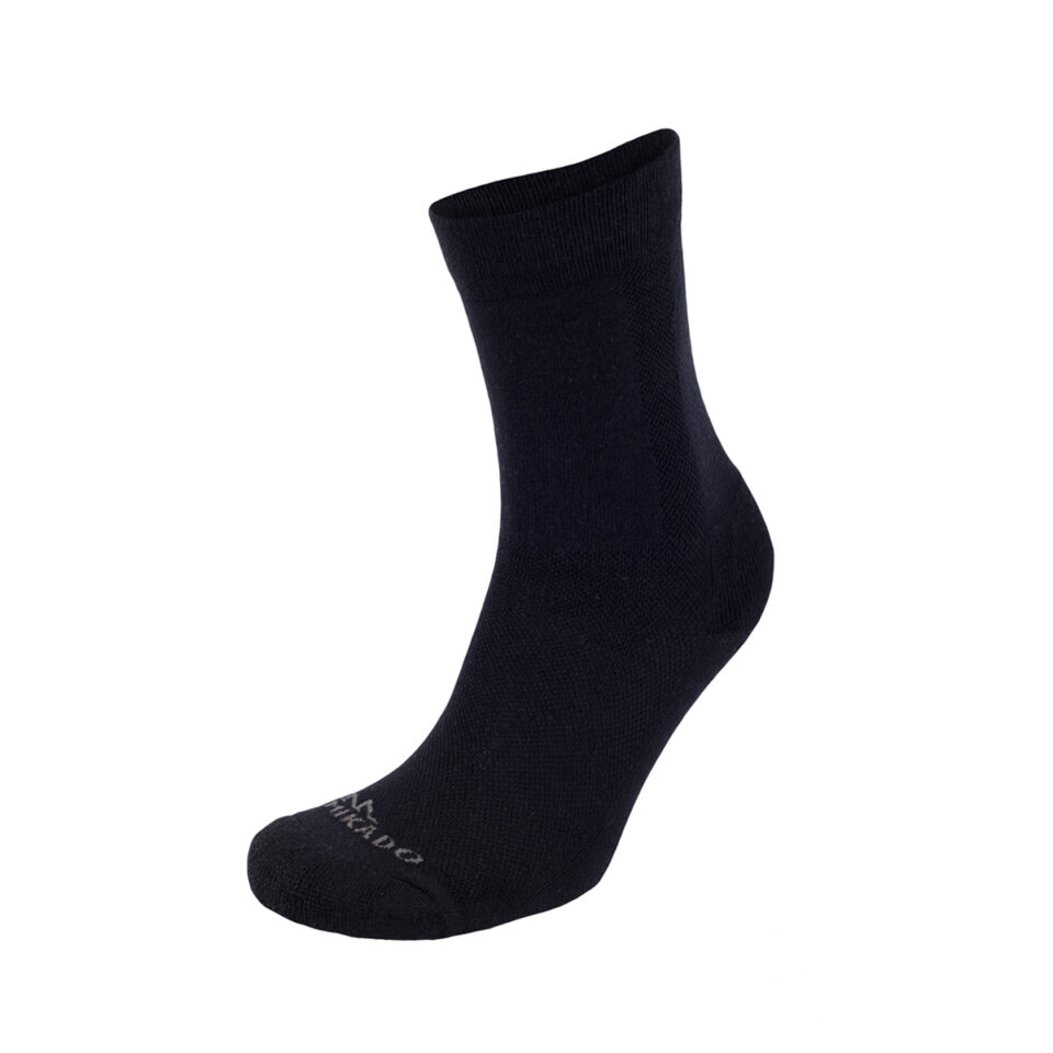 Mikado Active Wear Crew Half Cushion Sock - Black