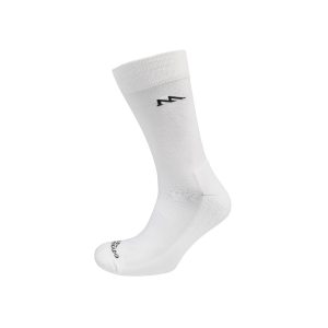 Polyester-Activewear-Crew-Cut-Sock--Half-cushion-White-with-Mikado-Logo