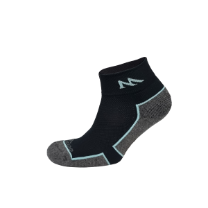 Mikado Activewear Polyester Socks-Half-Cushion-Low-Cut in Black-Grey