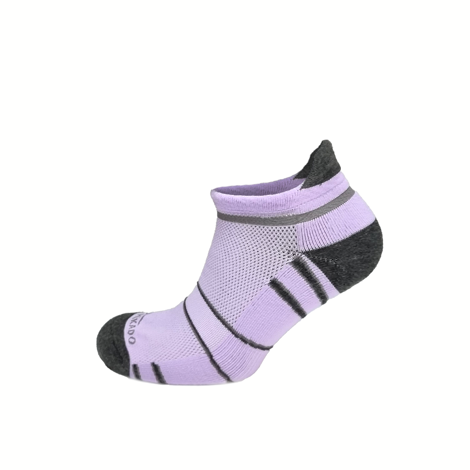 Activewear Half Cushion XLow Cut Socks with Lip in Purple/Melange