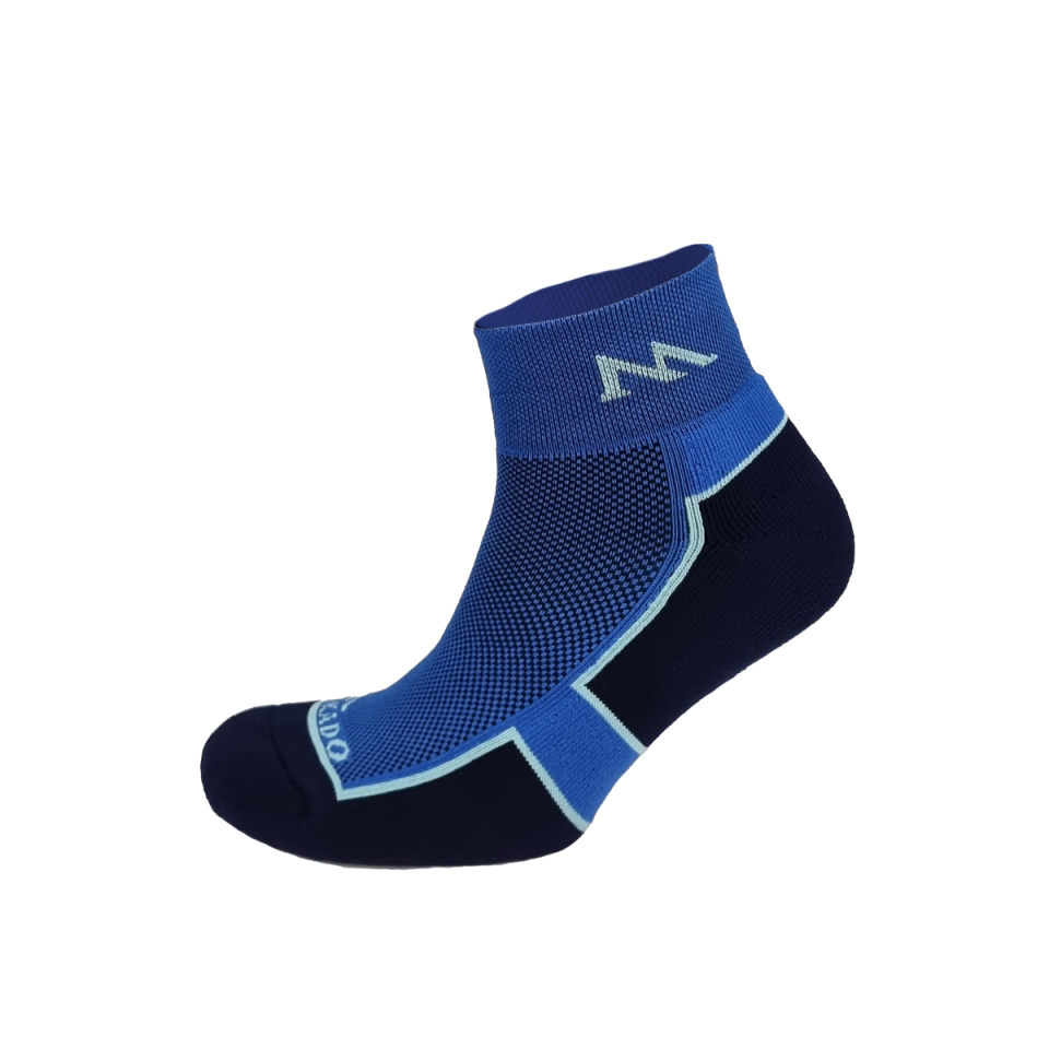 Activewear Half Cushion POLYESTER Low Cut Socks - Blue/Blue