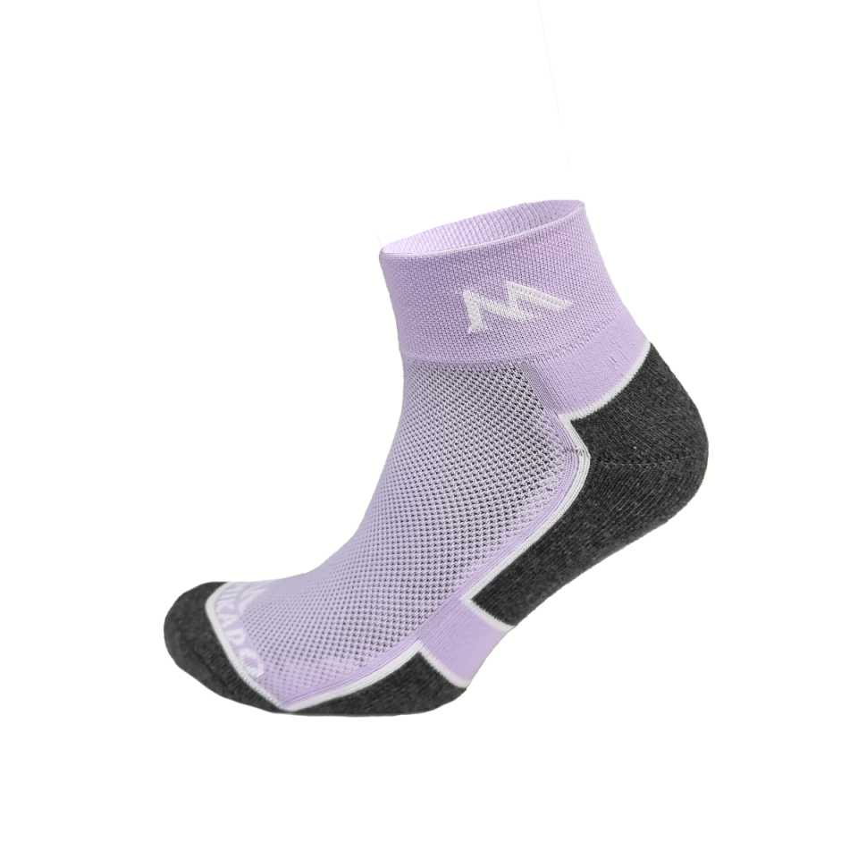 Activewear Half Cushion POLYESTER Low Cut Socks - Purple/Melange