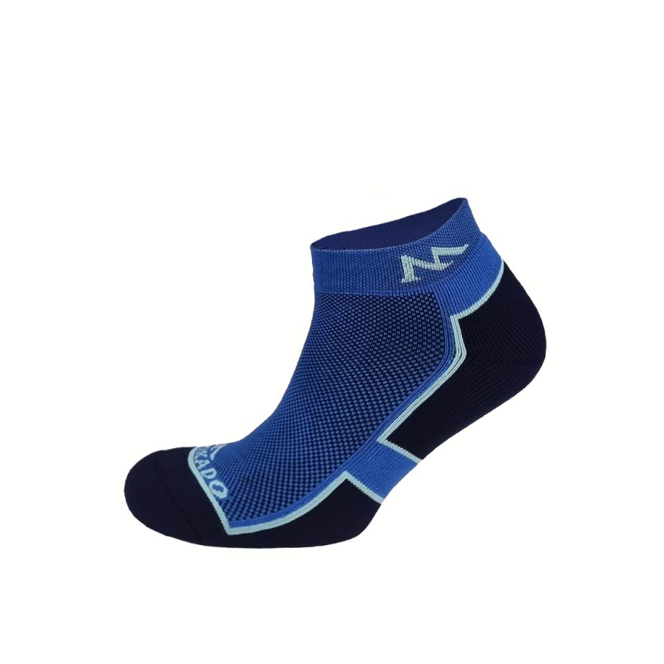 Activewear Half Cushion Polyester Xlow Cut Socks - Blue/Blue