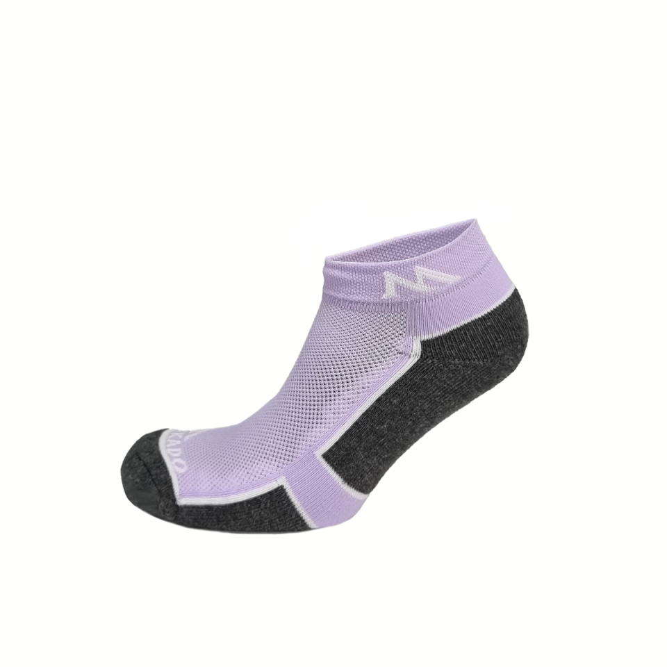 Activewear Half Cushion Polyester Xlow Cut Socks - Purple/Melange